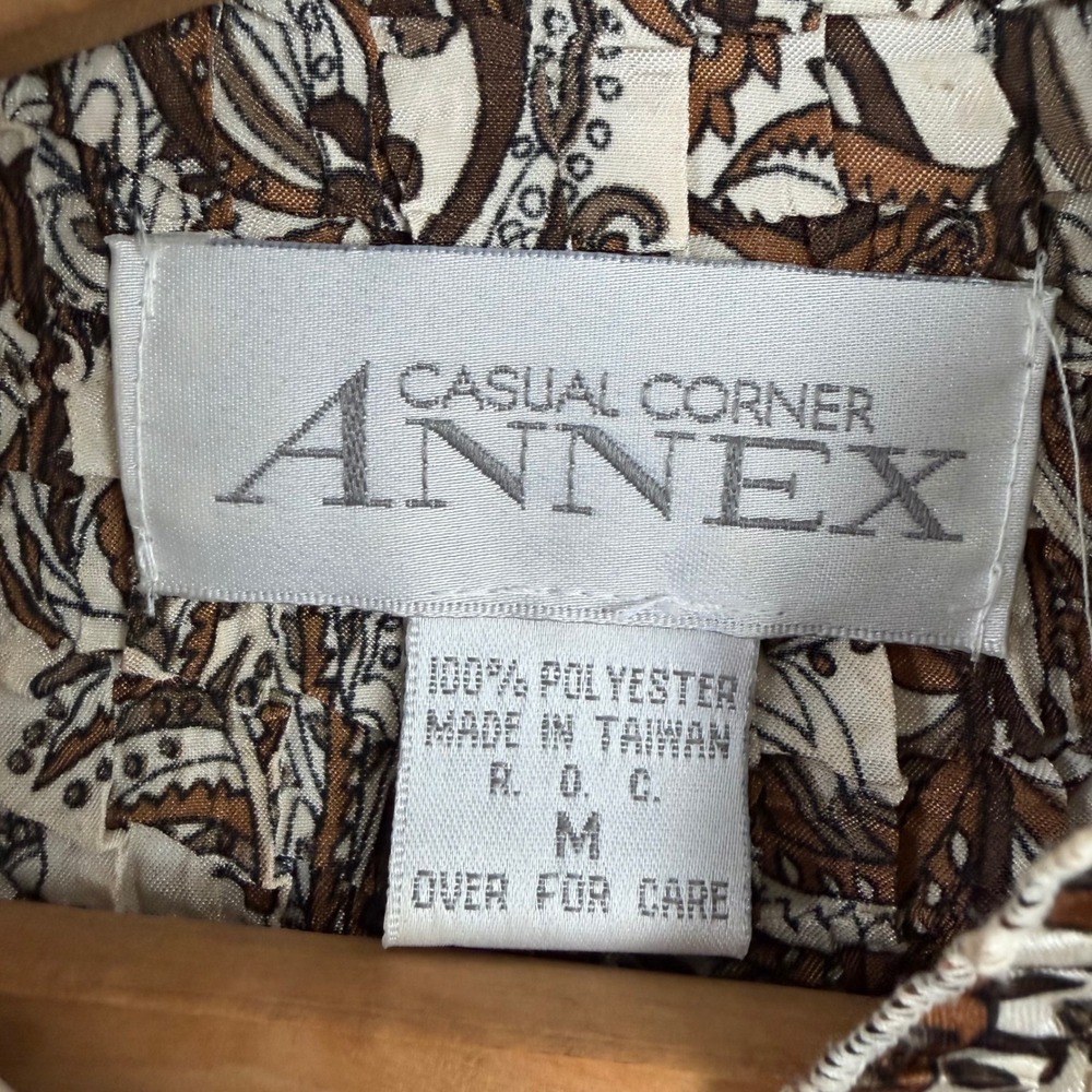 Vintage Y2K Casual Corner Annex Women Top Medium Crinkle Plisse Popcorn 90s - Picture 5 of 6